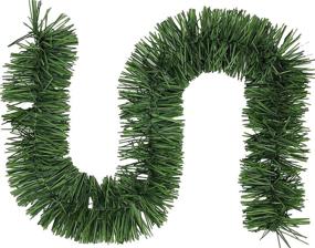 img 2 attached to 🌿 Premium 50 Foot Non-Lit Soft Green Garland for Christmas Decorations - Ideal for Indoor or Outdoor Use - High-Quality Artificial Greenery for Home, Garden, or Wedding Party Decorations