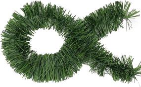 img 1 attached to 🌿 Premium 50 Foot Non-Lit Soft Green Garland for Christmas Decorations - Ideal for Indoor or Outdoor Use - High-Quality Artificial Greenery for Home, Garden, or Wedding Party Decorations