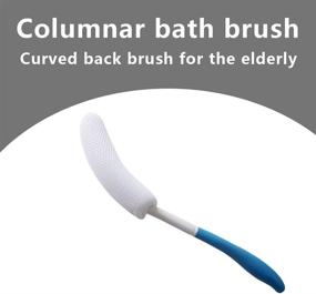 img 3 attached to 💦 Long Handled Vinyl Quote Me Bath Brush - 15.35 Inches Body Brush with Easy Reach Anti-Slip Curve Handle for Seniors, Elderly, and Pregnant, Ideal for Aid Bathing and Shower