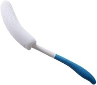 💦 long handled vinyl quote me bath brush - 15.35 inches body brush with easy reach anti-slip curve handle for seniors, elderly, and pregnant, ideal for aid bathing and shower logo