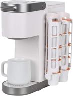 ☕ keurig k-cup coffee pod holder, side mount k-cup storage organizer, ideal for small counters (2 pack, holds 10 k-cups, white) логотип