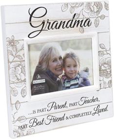 img 2 attached to 📷 Malden International Designs Sun Washed Words Grandma Cream Distressed Picture Frame, 4x6, Cream - Vintage-inspired Frame for Cherished Memories