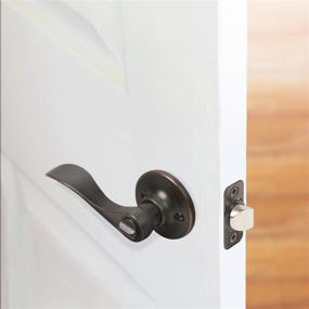 img 3 attached to Springdale Door Lever 700534 - 2-Way Adjustable, Oil Rubbed Bronze, By Design House