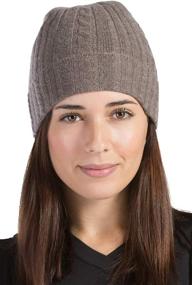 img 2 attached to 🎩 Fishers Finery Women's Cashmere Cable Knit Hat - 100% Pure, Super Soft & Cuffed