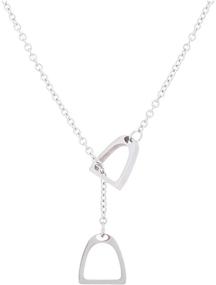 img 4 attached to JOYID Stainless Horseshoe Necklace Gift Silver