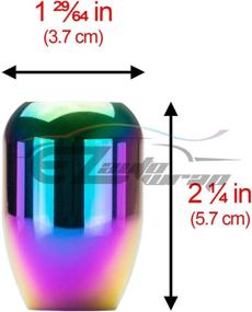 img 3 attached to 🚗 Weighted Manual Gear Shifter JDM Aluminum Rainbow Neo Chrome Stick Shift Knob 06