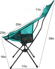 img 3 attached to 2 Pack Portable Camping Chairs: Lightweight, Folding, and Compact for Camp, Backpacking, Hiking, Beach, and Picnic - with Carry Bag