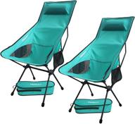 2 pack portable camping chairs: lightweight, folding, and compact for camp, backpacking, hiking, beach, and picnic - with carry bag логотип