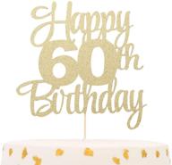 happy 60th birthday cake topper logo