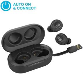 img 1 attached to 🎧 JLAB Audio Jbuds Air True Wireless подпись Беспроводные Bluetooth наушники с зарядным футляром, черный (восстановленные) - Устойчивы к поту IP55, подключение Bluetooth 5.0