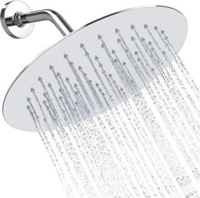 img 4 attached to 🚿 Coeur Designs 10-Inch Round 84 Jet Stainless Steel Shower Head - Premium Mirror Polish, Rainfall Experience. Easy Cleaning with Silicone Jets. Brass Connection.