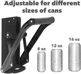 img 2 attached to 🔨 Wall Mounted Aluminum Can Crusher, Heavy Duty 16oz 12oz 8oz Black Can Crushers for Recycling with Beer Can Opener and Bottle Crusher - Dual Function Crushing and Opening in a Single Can Press