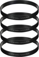 mudder 4-pack replacement belts for bissell vacuum cleaner - compatible with style 7, 9, 10, 12, 14, 16 - replaces 32074, 203-1093, 3031123 логотип