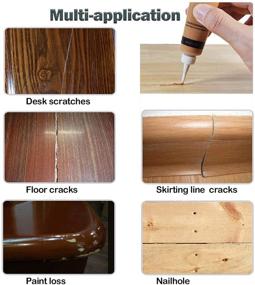 img 1 attached to SEISSO Wood Furniture Repair Kit - Restore Scratches & 🔧 Cracks, Ideal for Wood Floors, Laminates, Hardwoods - 12 Color Options, 20ml