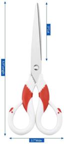 img 3 attached to ✂️ Multipurpose Scissors Bulk Pack - Soft Comfort-Grip Handles, Stainless Steel Blades - Ideal for School, Office, and Home Use - Primary/High/Middle School Classroom Scissors Supplies