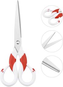 img 2 attached to ✂️ Multipurpose Scissors Bulk Pack - Soft Comfort-Grip Handles, Stainless Steel Blades - Ideal for School, Office, and Home Use - Primary/High/Middle School Classroom Scissors Supplies