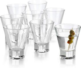 img 1 attached to 🍸 8 Ounce Cocktail Glasses - Set of 8 Seamless Cosmopolitan, Martini Glasses with Heavy Base - Ideal Glassware for Home Bar, Restaurant, Parties - Stunning Housewarming Gift