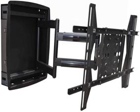 img 3 attached to 📺 Recessed Full-Motion Articulating TV Wall Mount Bracket - Monoprice (42"-63" TVs, 200lbs Max Weight, 3.94"-25.0" Extension, VESA Up to 800x500, Black)