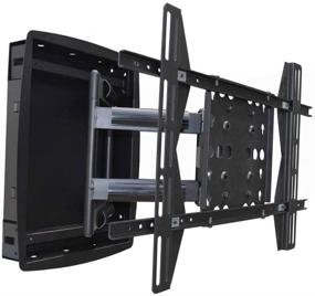 img 4 attached to 📺 Recessed Full-Motion Articulating TV Wall Mount Bracket - Monoprice (42"-63" TVs, 200lbs Max Weight, 3.94"-25.0" Extension, VESA Up to 800x500, Black)