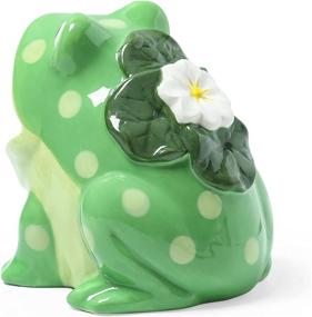 img 1 attached to 🐸 Art Frog Collection: Ceramic Kitchen Scrubby Sponge Holder - Whimsical Home & Kitchen Decor