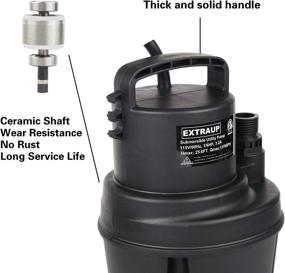 img 1 attached to 💦 EXTRAUP 1/6 HP 1370GPH Portable Submersible Utility Pump for Efficient Pool Cover, Basement Flood, Drainage & Water Transfer