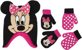 img 4 attached to Disney Minnie Mouse and Vampirina 🎀 Winter Hat and Glove Set for Toddler Girls