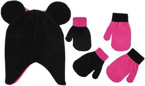 img 3 attached to Disney Minnie Mouse and Vampirina 🎀 Winter Hat and Glove Set for Toddler Girls