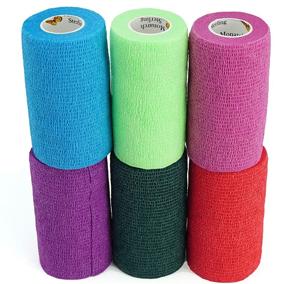 img 3 attached to 🎗️ Elasti-Wrap 4 Inch Breathable Vet Wrap - Self-Adherent Cohesive Bandage with Assorted Colors (6, 12, 18, & 24 Packs) - 6 Rolls