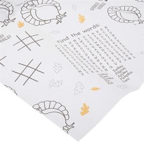 img 3 attached to 🦃 SEO-optimized Thanksgiving Kids Activity Paper Tablecover by Creative Converting, 54 x 88 inches, White