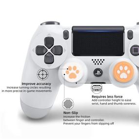 img 3 attached to 🐾 Enhance Your Gaming Experience with GeekShare Cat Paw Thumb Grips for PlayStation 4 and Switch Pro Controllers!