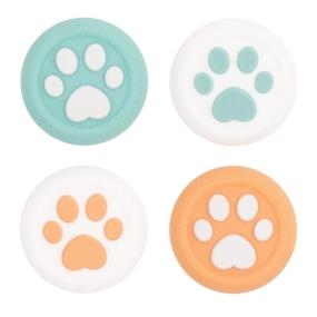 img 4 attached to 🐾 Enhance Your Gaming Experience with GeekShare Cat Paw Thumb Grips for PlayStation 4 and Switch Pro Controllers!