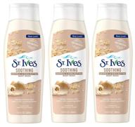 🛁 st. ives oatmeal & shea butter body wash, 13.50 oz (pack of 3) - moisturizing formula logo