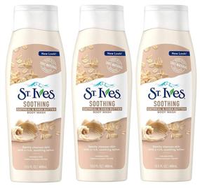img 2 attached to 🛁 St. Ives Oatmeal & Shea Butter Body Wash, 13.50 oz (Pack of 3) - Moisturizing Formula