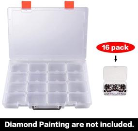 img 2 attached to 📦 16 Clear Box Containers Plastic Bead Storage Organizer - Ideal for Crafts, Jewelry, Hardware, Pills, Earplugs, Seeds, Coins, and More Small Beads and Accessories - Diamond Painting Case Holder
