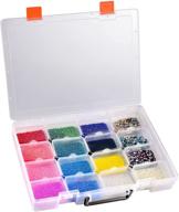 📦 16 clear box containers plastic bead storage organizer - ideal for crafts, jewelry, hardware, pills, earplugs, seeds, coins, and more small beads and accessories - diamond painting case holder logo