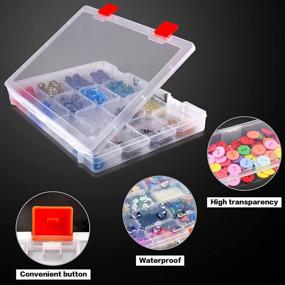 img 1 attached to 📦 16 Clear Box Containers Plastic Bead Storage Organizer - Ideal for Crafts, Jewelry, Hardware, Pills, Earplugs, Seeds, Coins, and More Small Beads and Accessories - Diamond Painting Case Holder