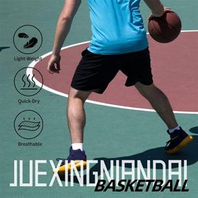 img 2 attached to JUEXINGNIANDAI 2 пары баскетбольных шорт свободного кроя