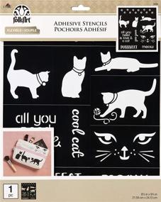 img 3 attached to 🐱 FolkArt 39246 Cat Stencil: Convenient and Flexible Adhesive, 8.5" x 9.5