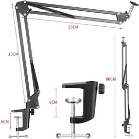 img 2 attached to 28 inch Flexible Webcam Mount: Adjustable Desk Clamp Stand for C922 C930 C920 with Long Scissor Arm Suspension Boom Holder