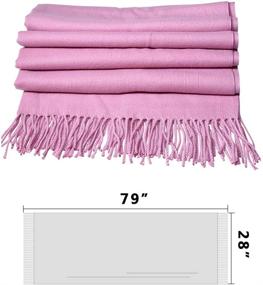 img 1 attached to SUPCOOKI Cashmere Weight Blanket Shawls Women's Accessories and Scarves & Wraps