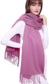 img 4 attached to SUPCOOKI Cashmere Weight Blanket Shawls Women's Accessories and Scarves & Wraps