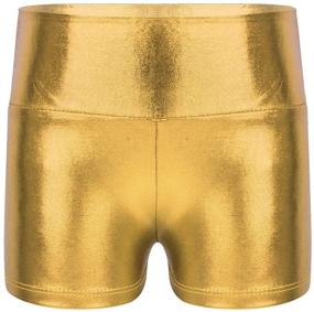 img 4 attached to Zdhoor Metallic Workout Boy Cut Bottoms Girls' Clothing