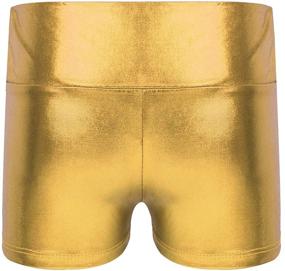 img 3 attached to Zdhoor Metallic Workout Boy Cut Bottoms Girls' Clothing