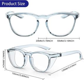 img 3 attached to 👓 AHQ Protective Eyeglasses, Clear Pack with Blue Tint