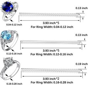 img 3 attached to Secure Your Loose Rings: 12 PCS Ring Size Adjuster Set with 3 Sizes & Polishing Cloth