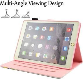 img 1 attached to 📱 Fvimi iPad Mini Case with Multi-Angle Viewing and Auto Sleep/Wake - Gird Marble Design