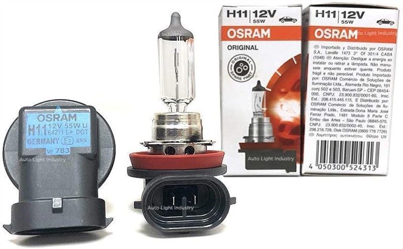  New Series Osram H11 OEM Halogen Headlight bulbs - 12V 55W  64211L+ (Long Life) Made in Germany