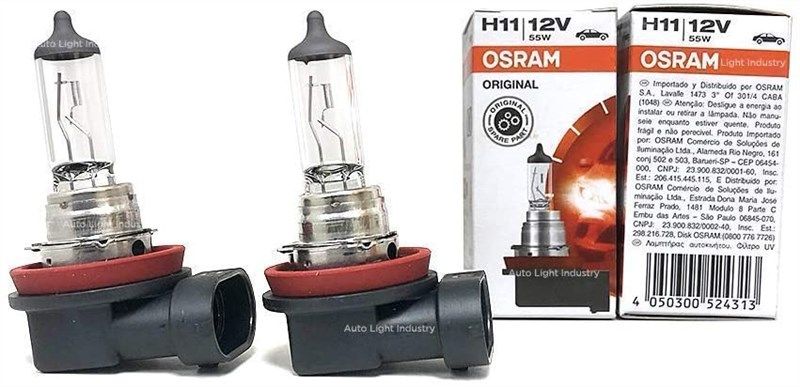 H11 OSRAM Sylvania Original OEM 64211L+ Long Life Halogen Light Bulbs