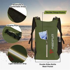img 2 attached to 🎒 Piscifun LT Dry Bag: Waterproof, Lightweight Floating Backpack for Kayaking, Camping, Beach & Boating - Men & Women 10l,20l,30l,40l