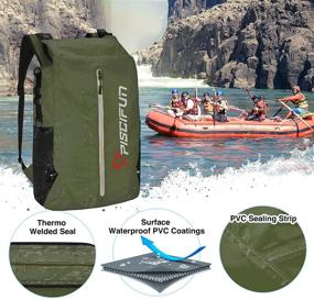 img 3 attached to 🎒 Piscifun LT Dry Bag: Waterproof, Lightweight Floating Backpack for Kayaking, Camping, Beach & Boating - Men & Women 10l,20l,30l,40l